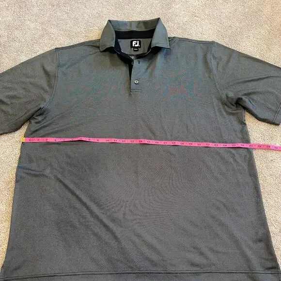 Footjoy Men's Golf Performance Polo Grey Size XXL Big and Tall - Picture 8 of 8